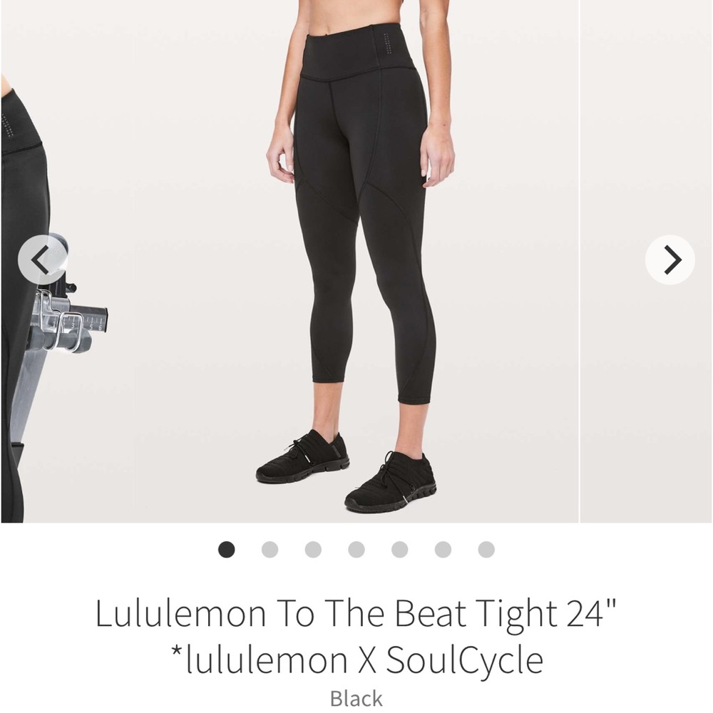 Lululemon // To The Beat Tight 24" Lululemon X SoulCycle - Black